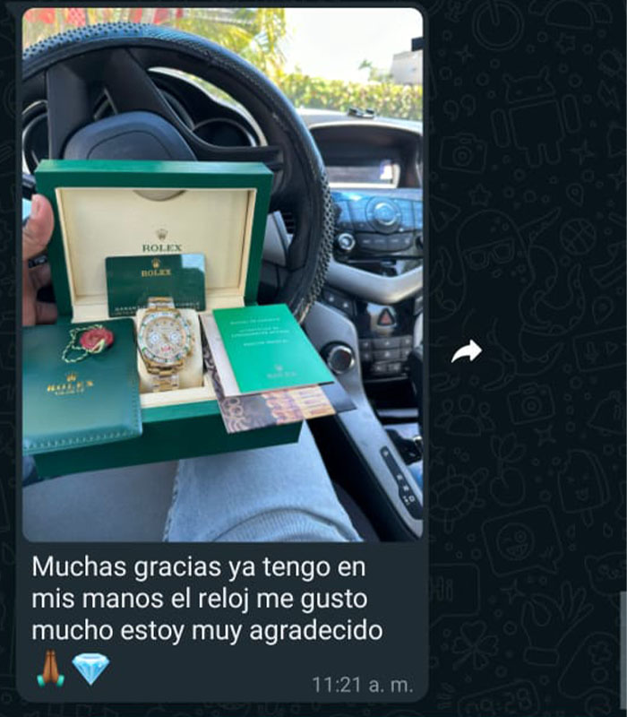 Opinión positiva de cliente en Barranquilla sobre relojes AAA.